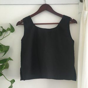 Black Cropped Tank Top